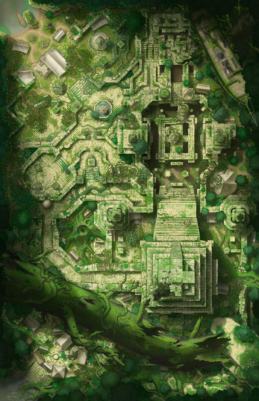 Zahuatil Ruins map, Original Day variant