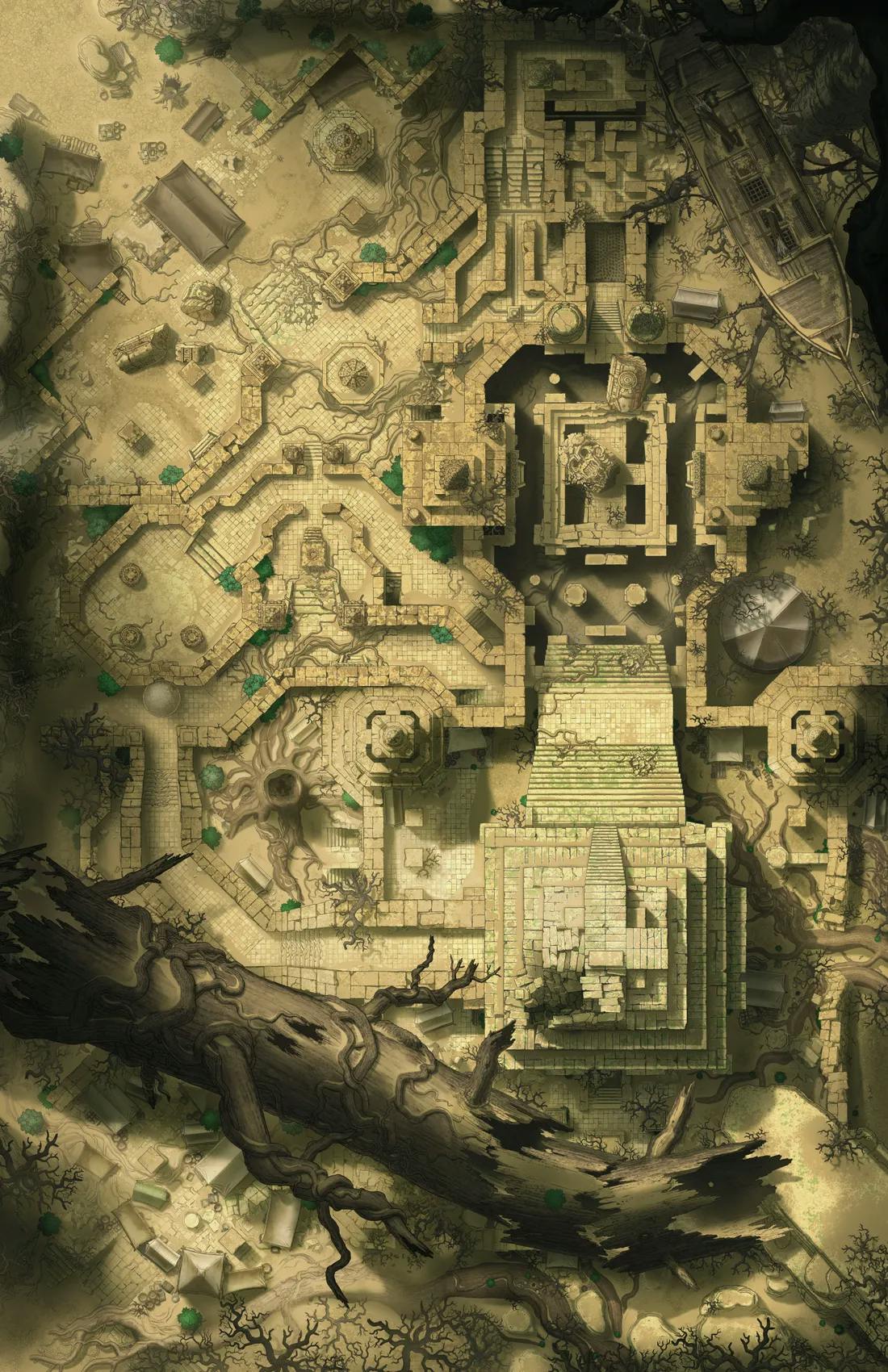 Zahuatil Ruins map, Desert Day variant thumbnail